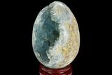 Crystal Filled, Celestine (Celestite) Egg #124707-2